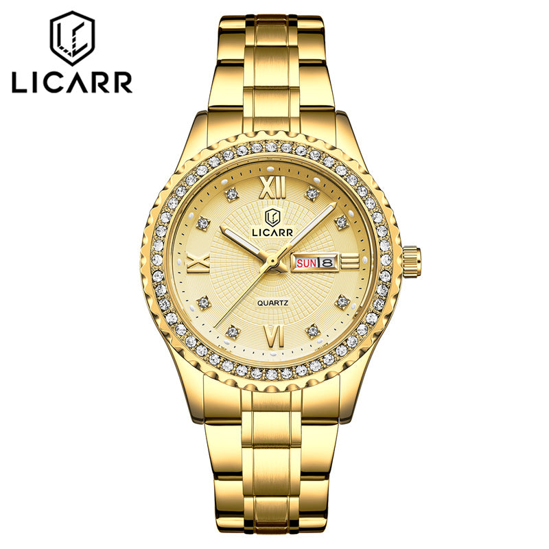 LICARR Original Women's Watches Casual Simple Fashion Ladies Watch Date Week Waterproof