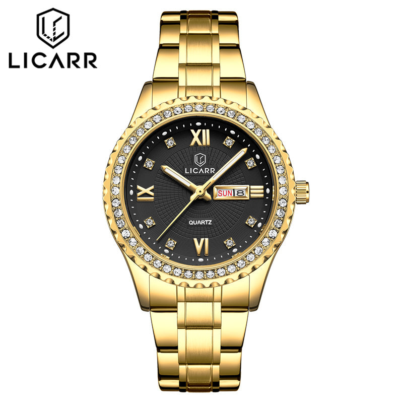 LICARR Original Women's Watches Casual Simple Fashion Ladies Watch Date Week Waterproof