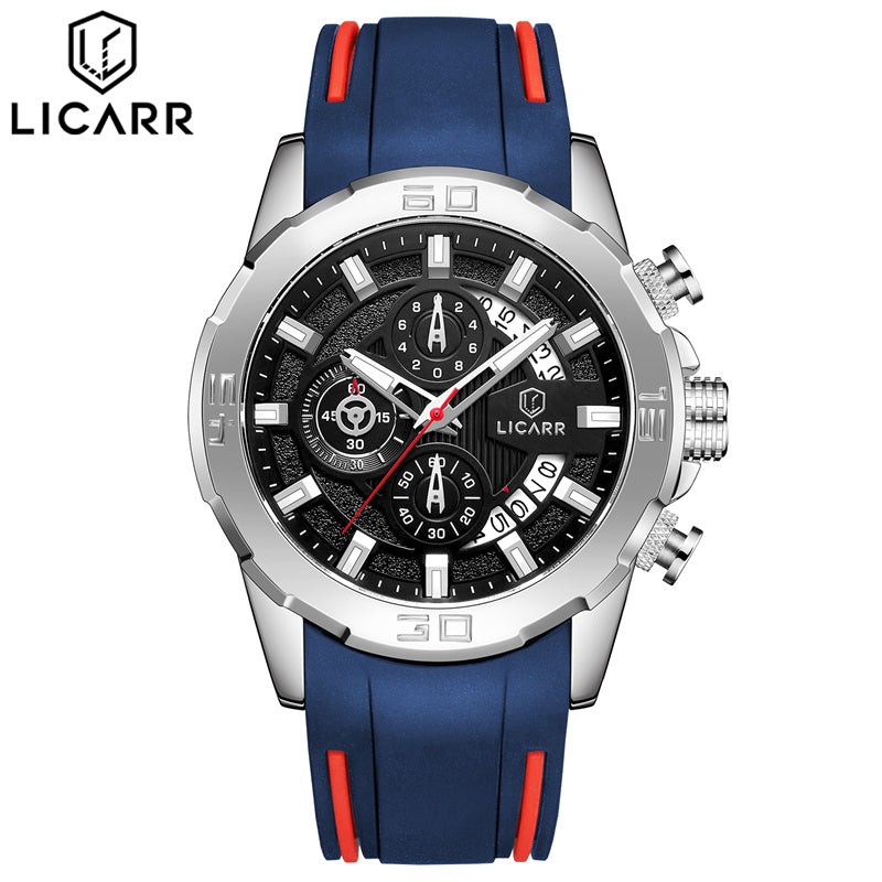 LICARR Original Brand Waterproof Fashion Men's Watch Sport Chronograph Casual Watch