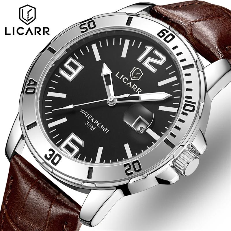 LICARR Brand Waterproof Watch Men Fashion Casual