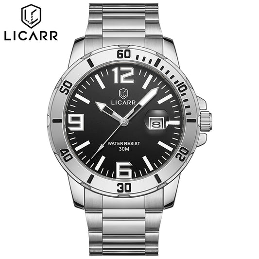 LICARR Original Brand Men Watch Waterproof Date