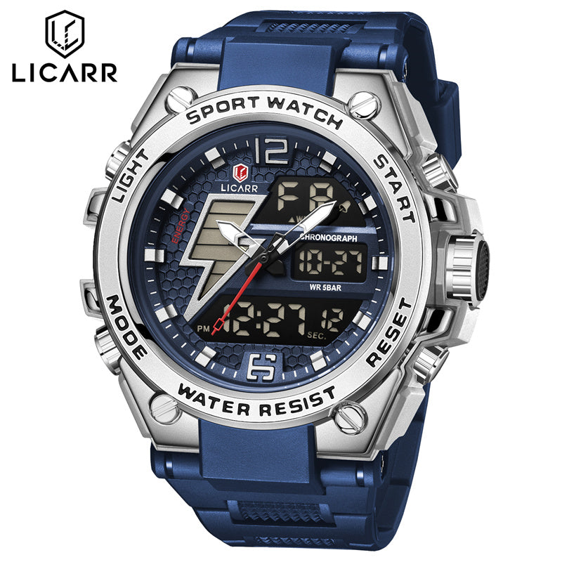 LICARR Brand Waterproof Sports Men's Watch Multifunctional